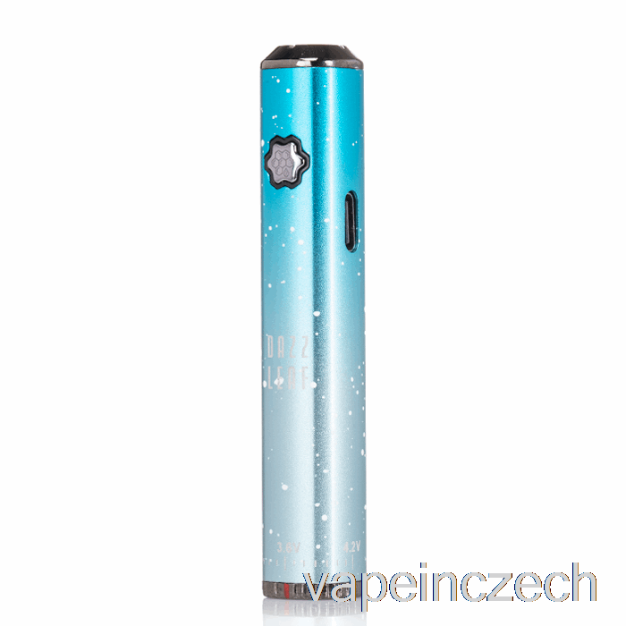 Dazzleaf Squarii Bottom Twist 510 Battery Sky Blue Splatter Vape Bez Nikotinu